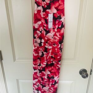 White House Black Market new with tags- Red Pink Black Floral Print Dress